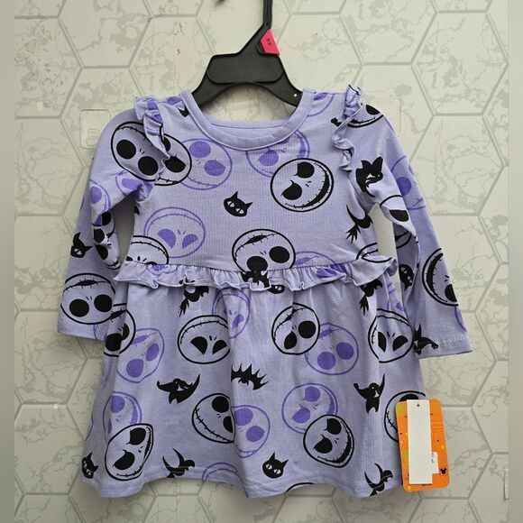Nwt Nightmare Before Christmas Toddler Girl Size 18 months Printed Dress - Picture 4 of 9